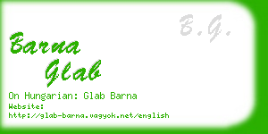 barna glab business card